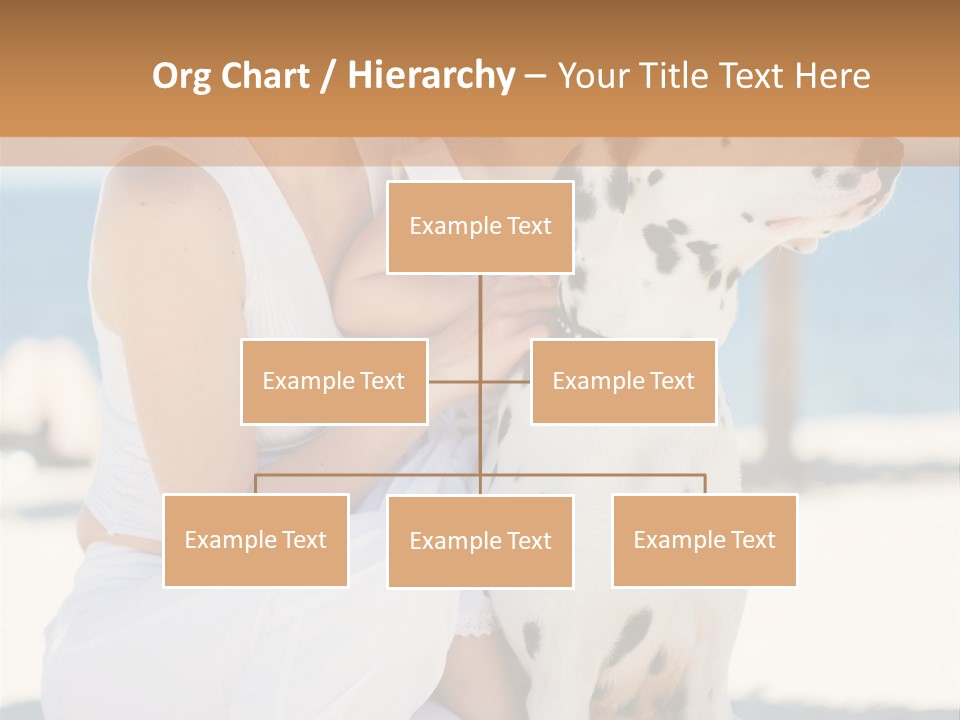 A Woman Holding A Child And A Dalmatian Dog PowerPoint Template