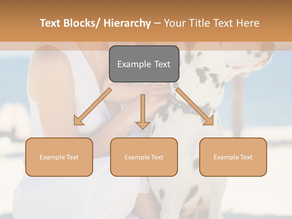 A Woman Holding A Child And A Dalmatian Dog PowerPoint Template