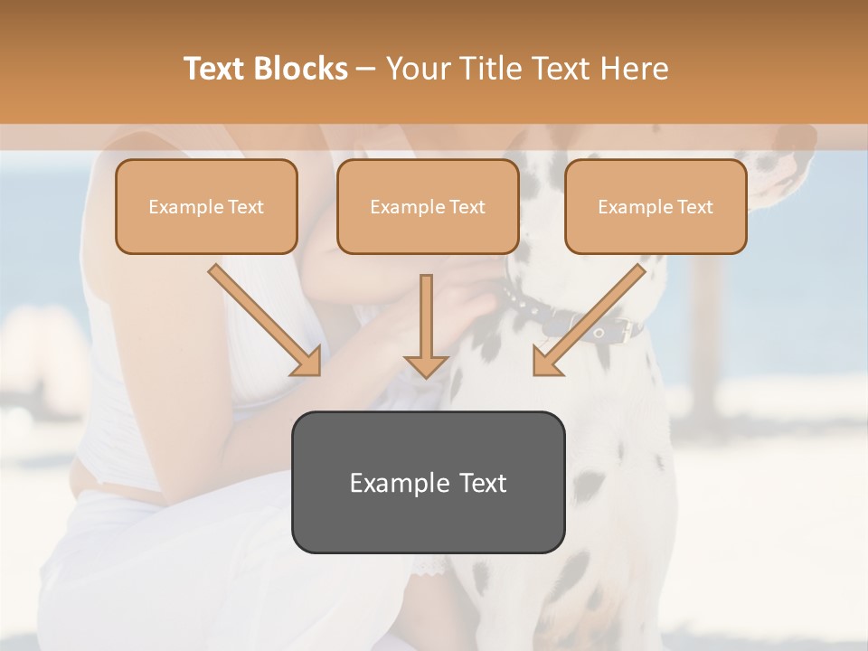 A Woman Holding A Child And A Dalmatian Dog PowerPoint Template