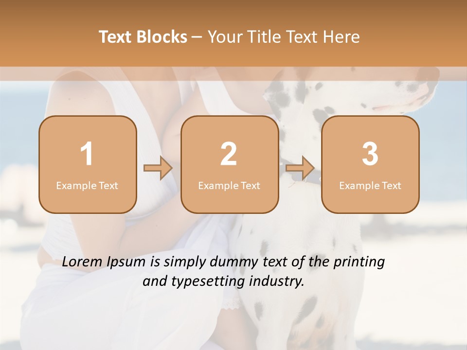 A Woman Holding A Child And A Dalmatian Dog PowerPoint Template