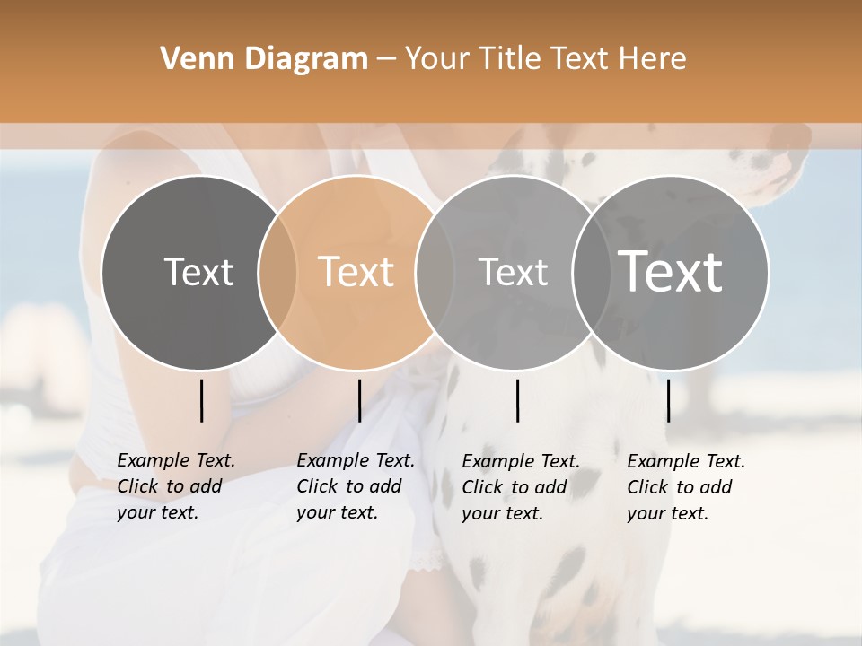 A Woman Holding A Child And A Dalmatian Dog PowerPoint Template