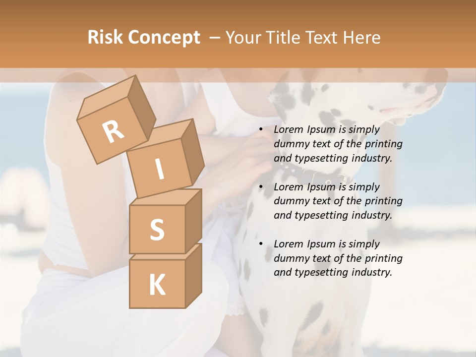 A Woman Holding A Child And A Dalmatian Dog PowerPoint Template