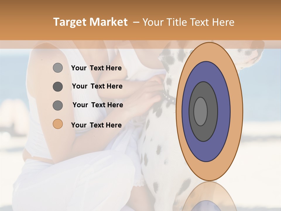 A Woman Holding A Child And A Dalmatian Dog PowerPoint Template