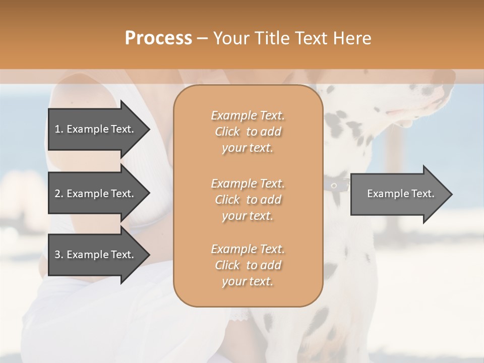 A Woman Holding A Child And A Dalmatian Dog PowerPoint Template