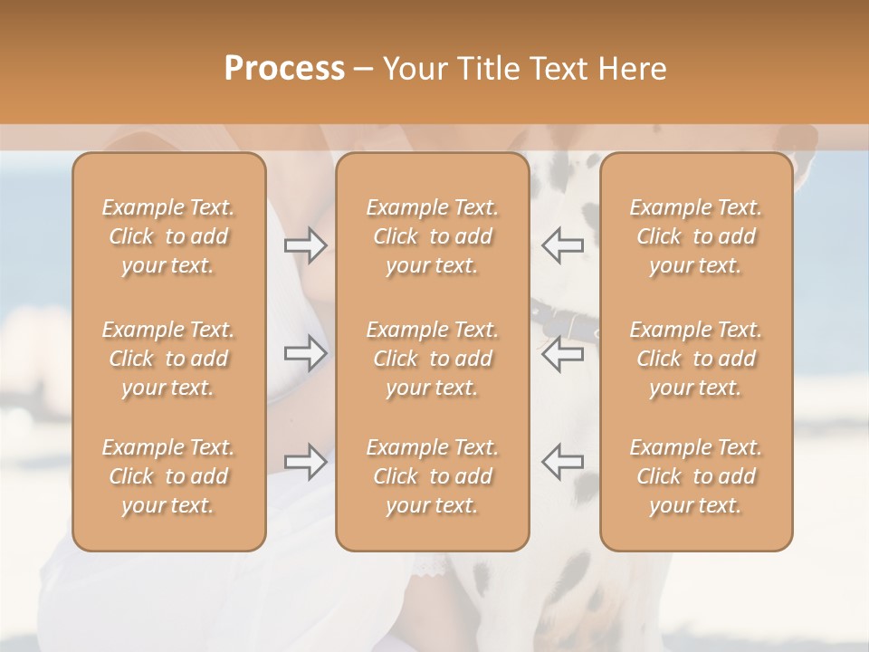 A Woman Holding A Child And A Dalmatian Dog PowerPoint Template