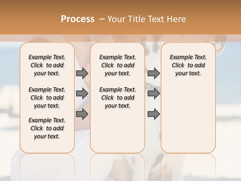 A Woman Holding A Child And A Dalmatian Dog PowerPoint Template
