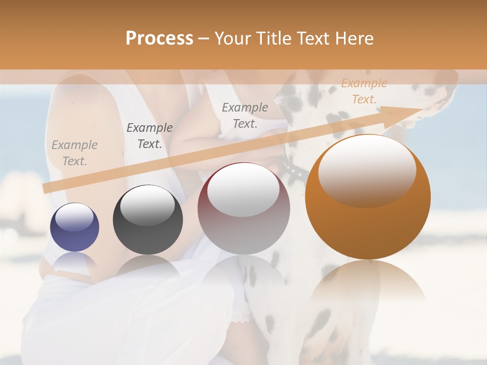 A Woman Holding A Child And A Dalmatian Dog PowerPoint Template