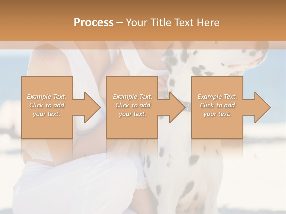 A Woman Holding A Child And A Dalmatian Dog PowerPoint Template