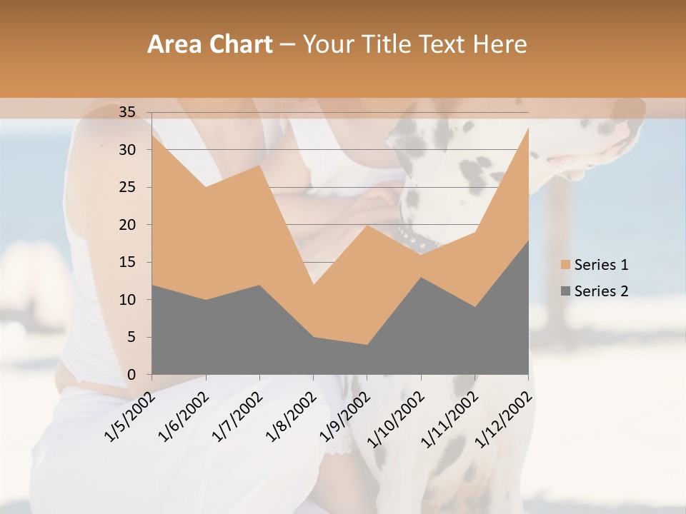 A Woman Holding A Child And A Dalmatian Dog PowerPoint Template