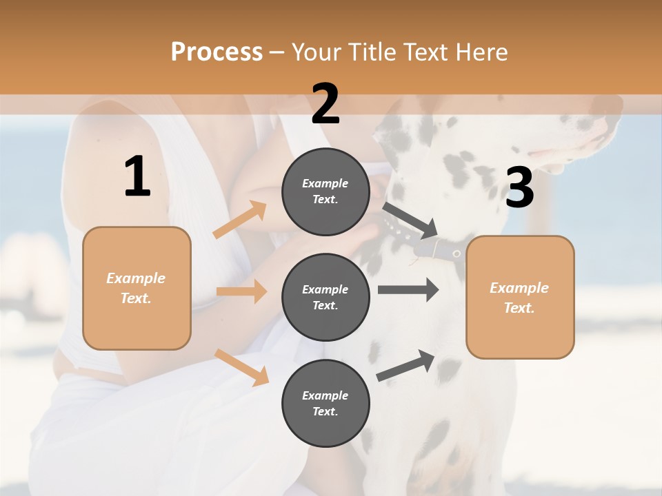 A Woman Holding A Child And A Dalmatian Dog PowerPoint Template