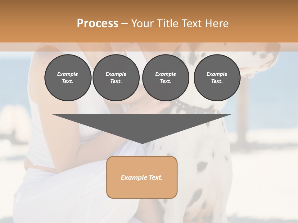 A Woman Holding A Child And A Dalmatian Dog PowerPoint Template