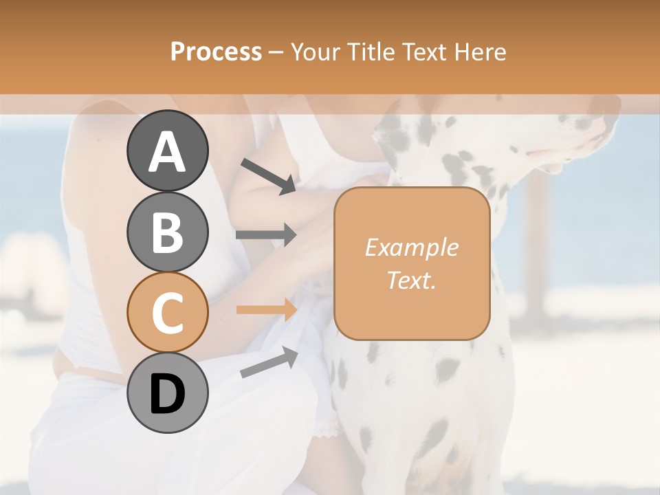 A Woman Holding A Child And A Dalmatian Dog PowerPoint Template