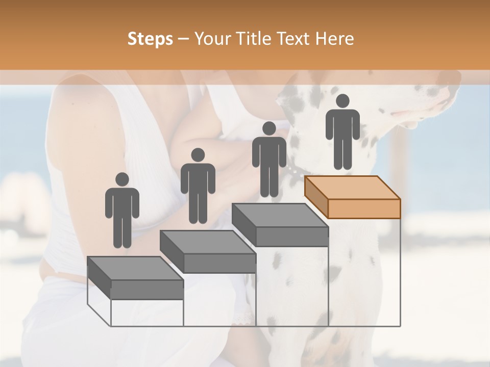 A Woman Holding A Child And A Dalmatian Dog PowerPoint Template