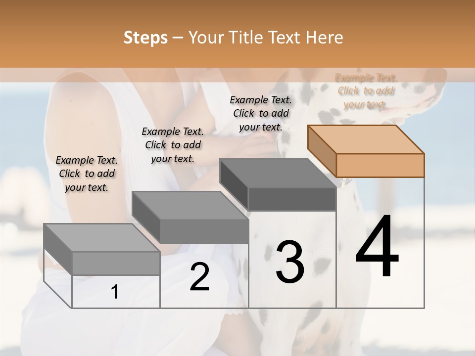 A Woman Holding A Child And A Dalmatian Dog PowerPoint Template