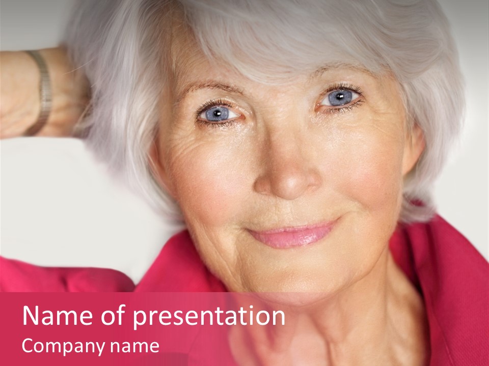 Person White Amiable PowerPoint Template