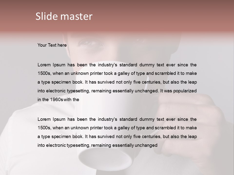 Looking Mug Elegance PowerPoint Template