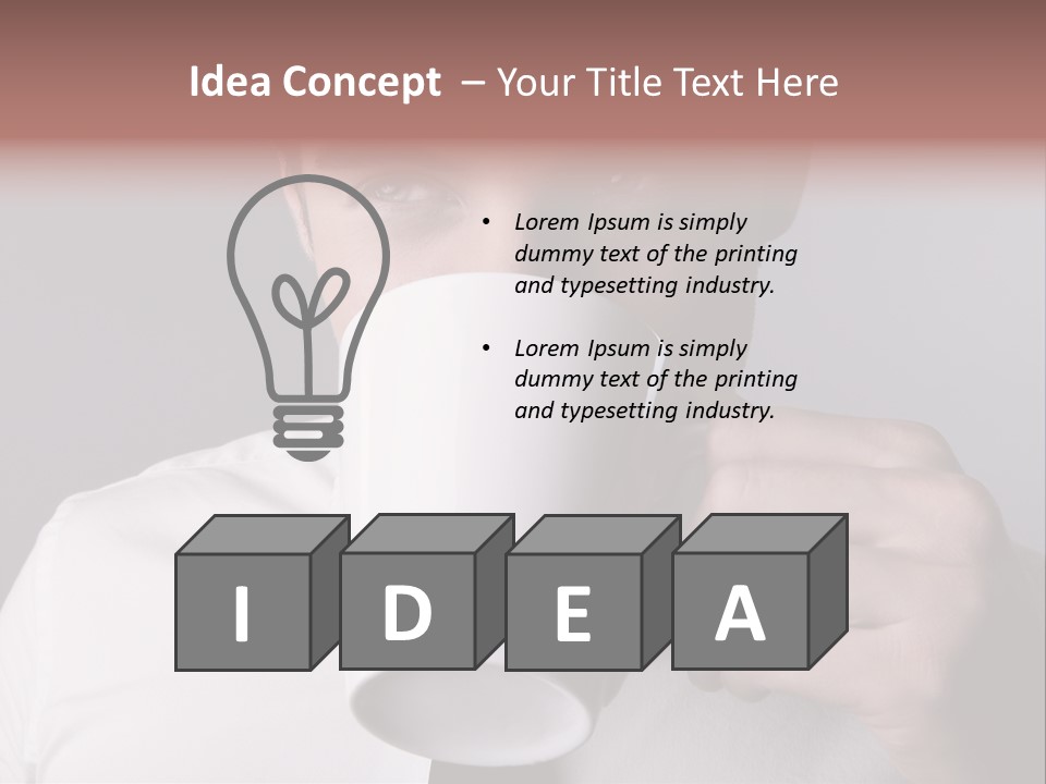 Looking Mug Elegance PowerPoint Template