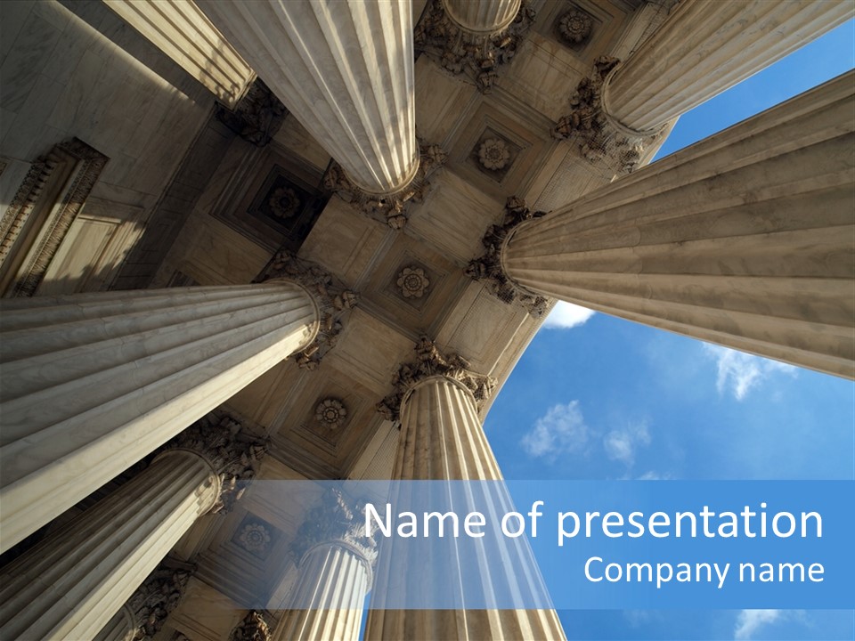 Courthouse Court Landmark PowerPoint Template