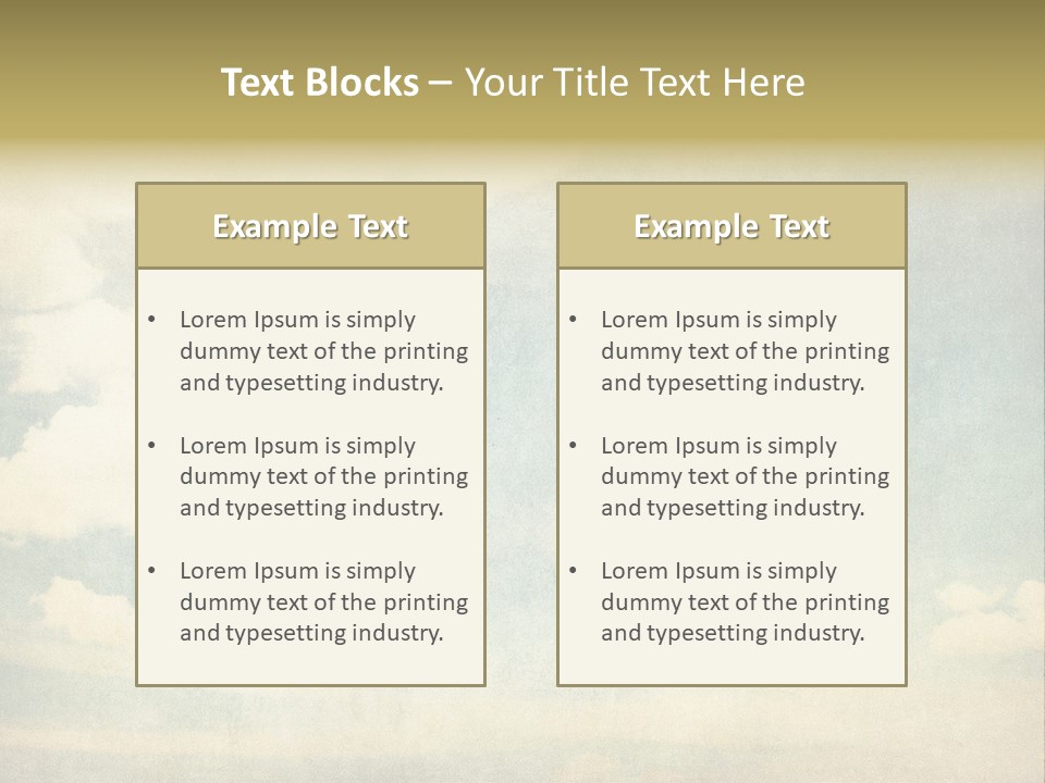 Air Heaven Aged PowerPoint Template