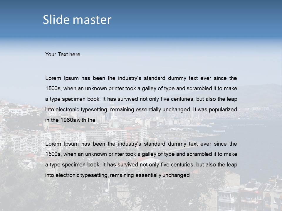 Lamp Steel Floor PowerPoint Template