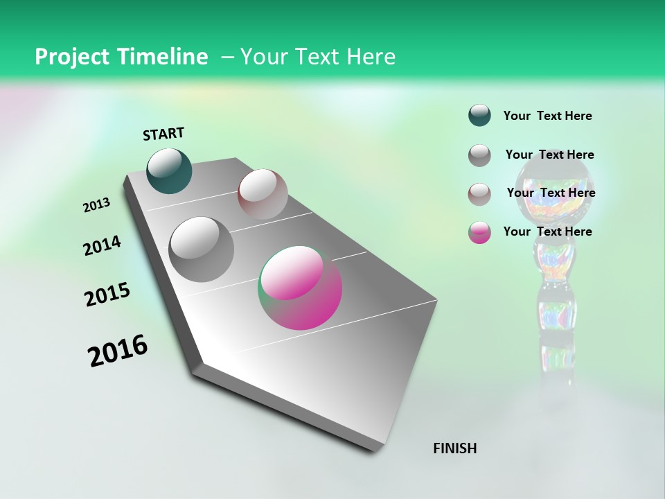 Drip Droplet Sculpture PowerPoint Template