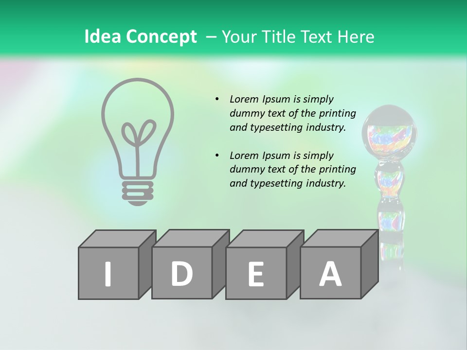 Drip Droplet Sculpture PowerPoint Template