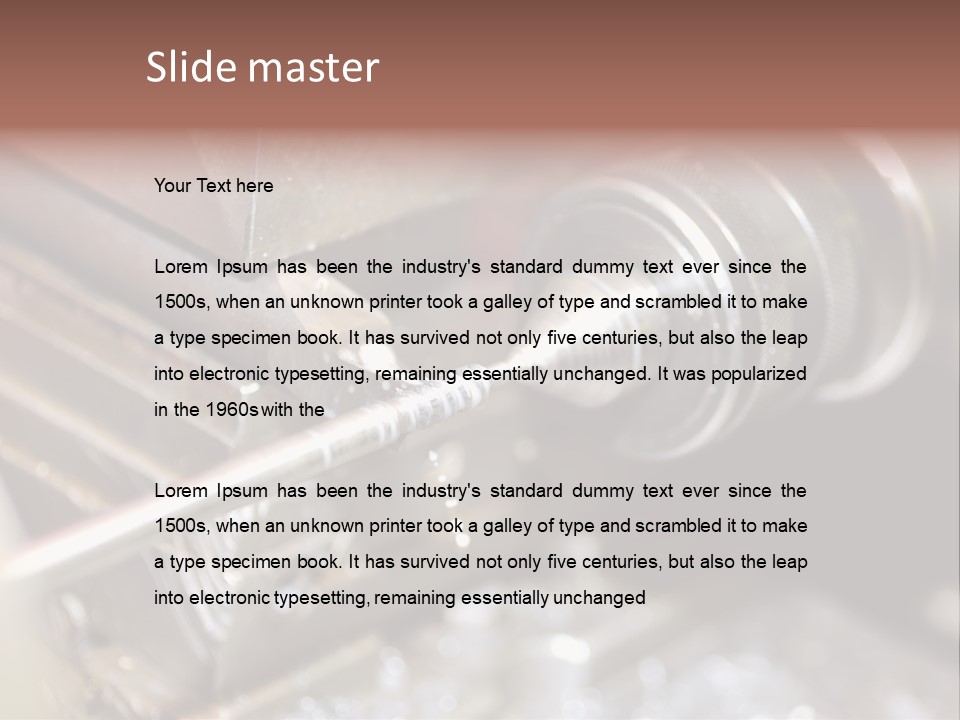 Shavings Worker Engine PowerPoint Template