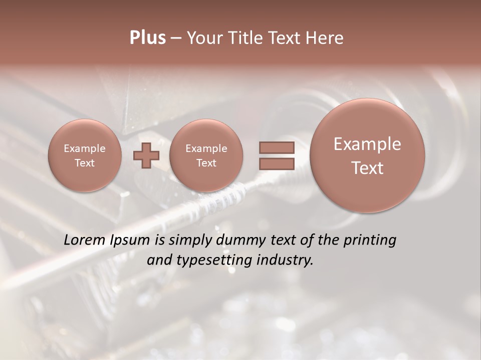Shavings Worker Engine PowerPoint Template