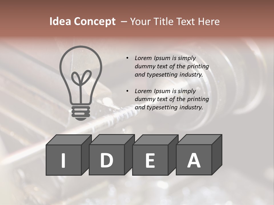 Shavings Worker Engine PowerPoint Template