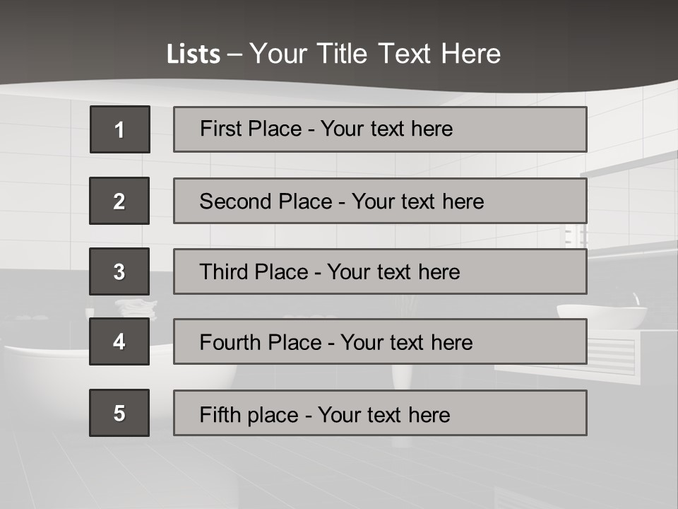 Lamp Steel Floor PowerPoint Template