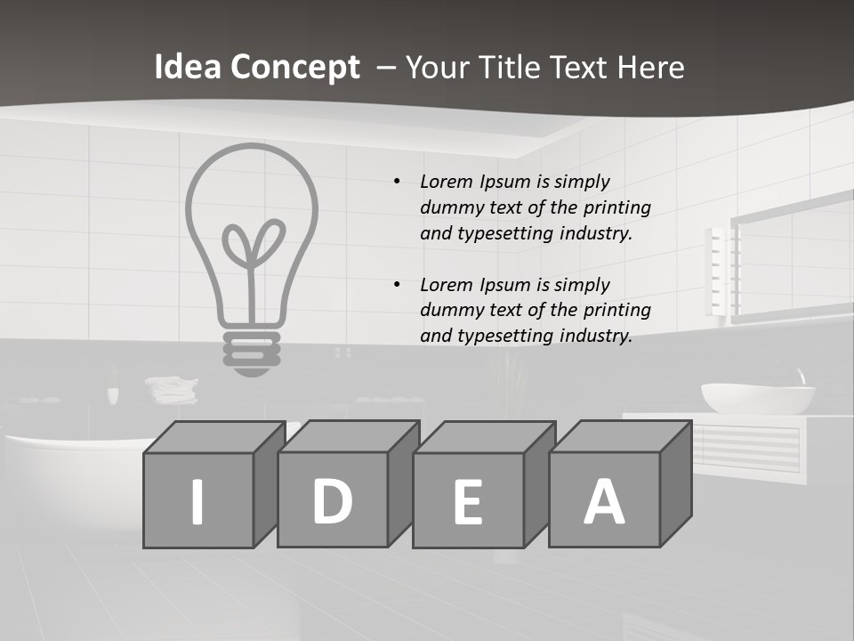 Lamp Steel Floor PowerPoint Template