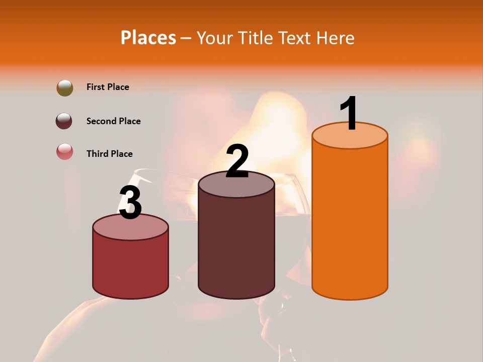 Two Glasses Of Wine Being Toasted By A Person PowerPoint Template