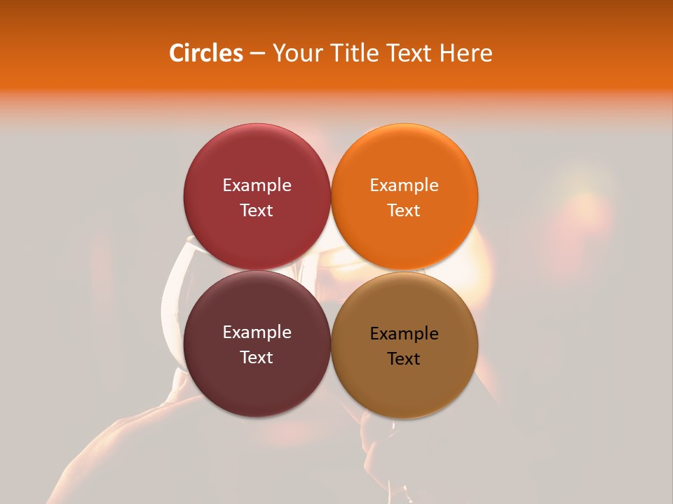 Two Glasses Of Wine Being Toasted By A Person PowerPoint Template