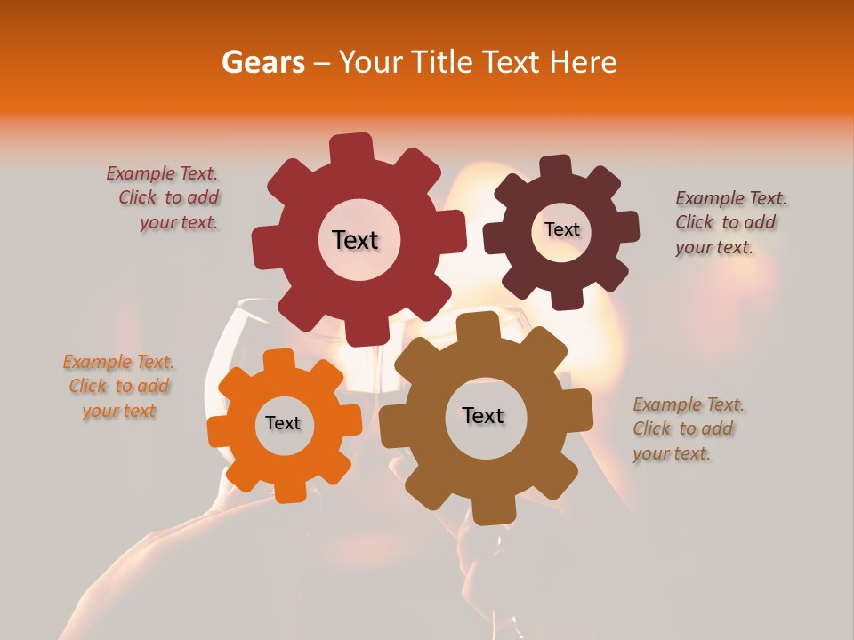 Two Glasses Of Wine Being Toasted By A Person PowerPoint Template