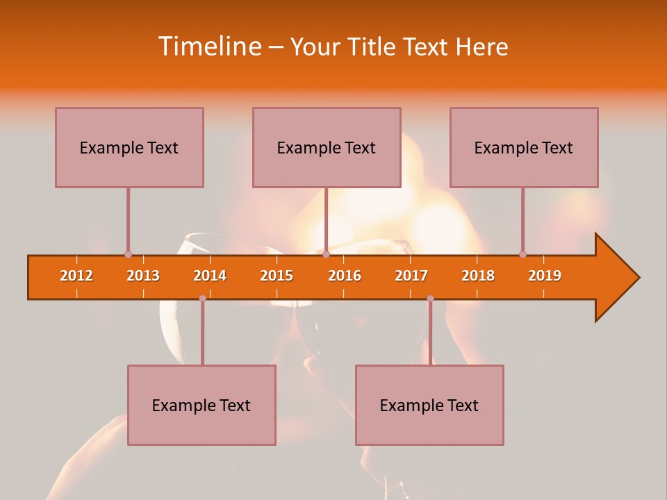 Two Glasses Of Wine Being Toasted By A Person PowerPoint Template