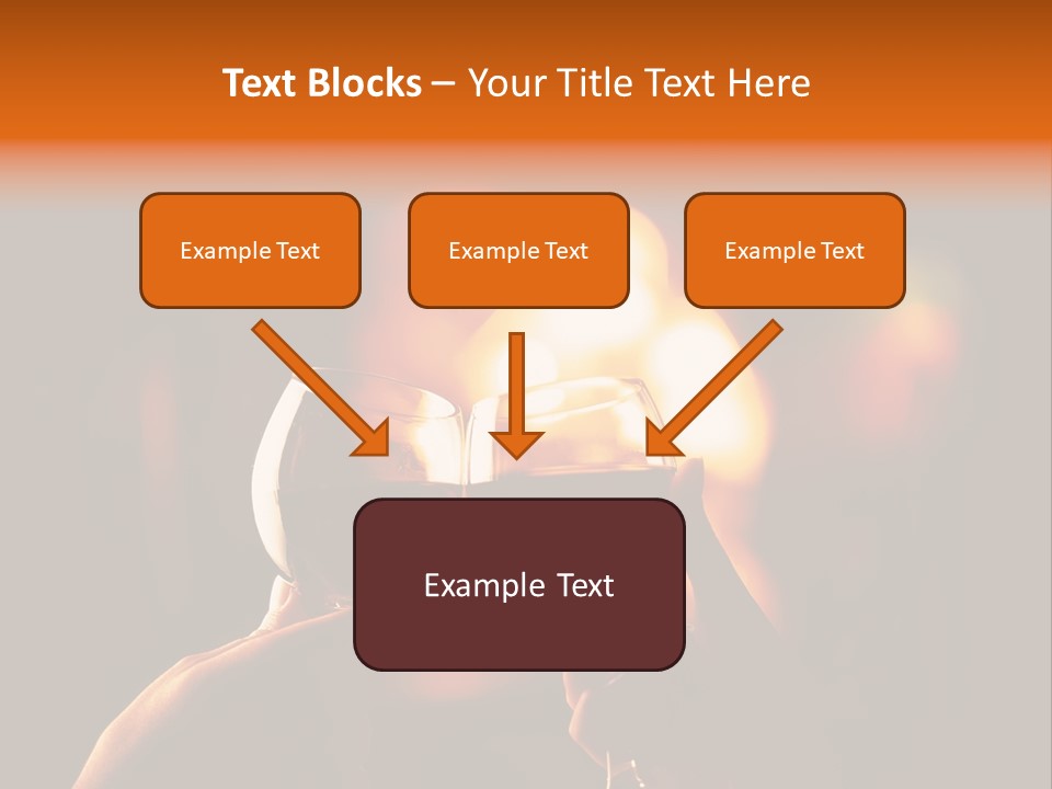Two Glasses Of Wine Being Toasted By A Person PowerPoint Template