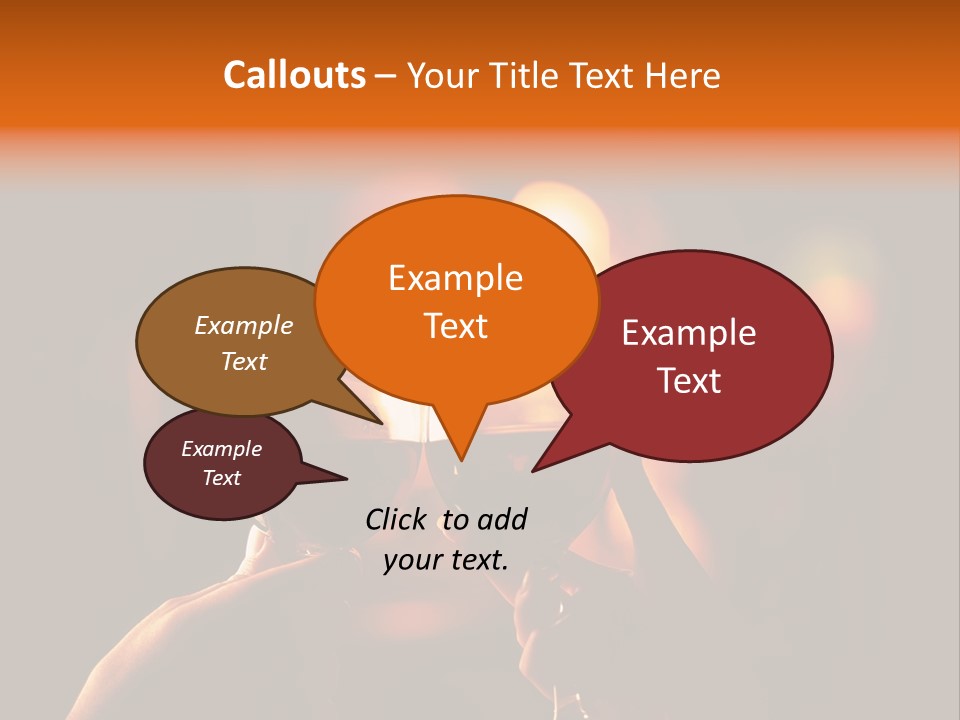 Two Glasses Of Wine Being Toasted By A Person PowerPoint Template