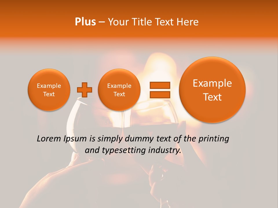 Two Glasses Of Wine Being Toasted By A Person PowerPoint Template