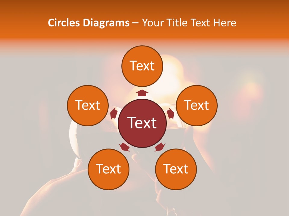 Two Glasses Of Wine Being Toasted By A Person PowerPoint Template