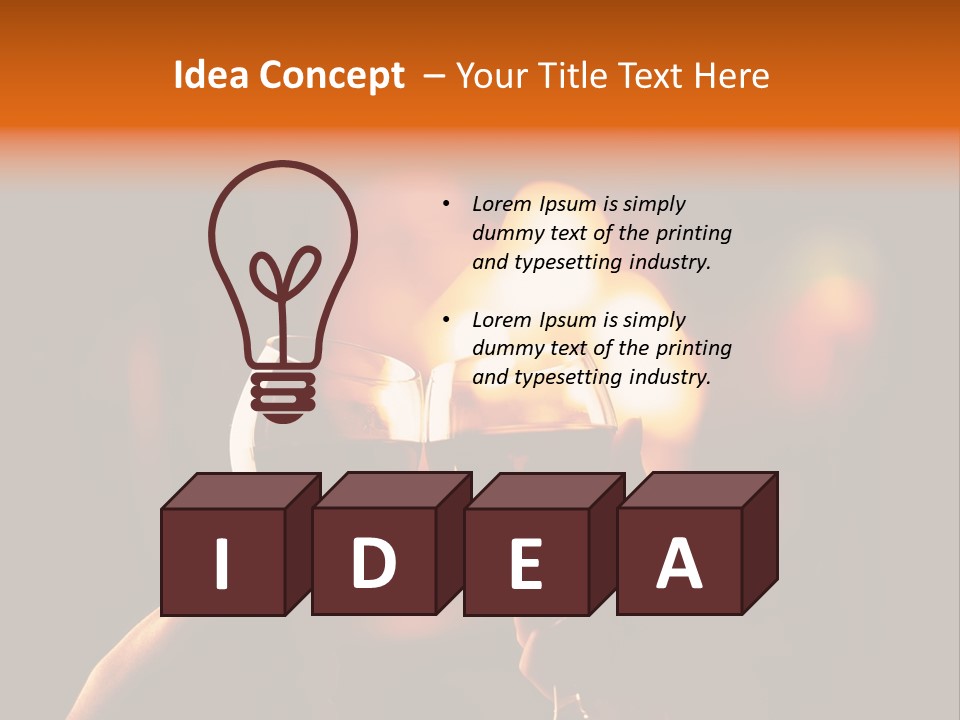 Two Glasses Of Wine Being Toasted By A Person PowerPoint Template