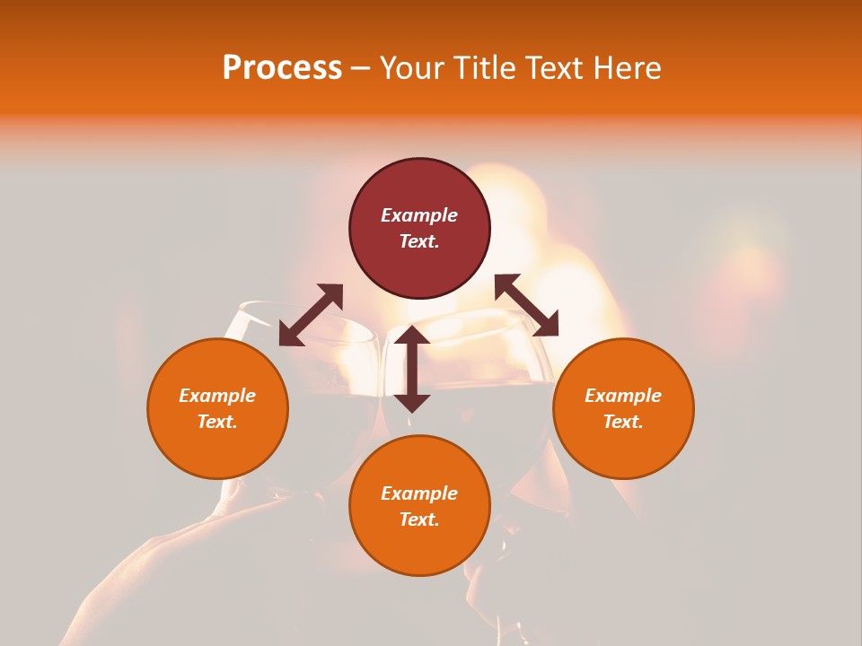 Two Glasses Of Wine Being Toasted By A Person PowerPoint Template