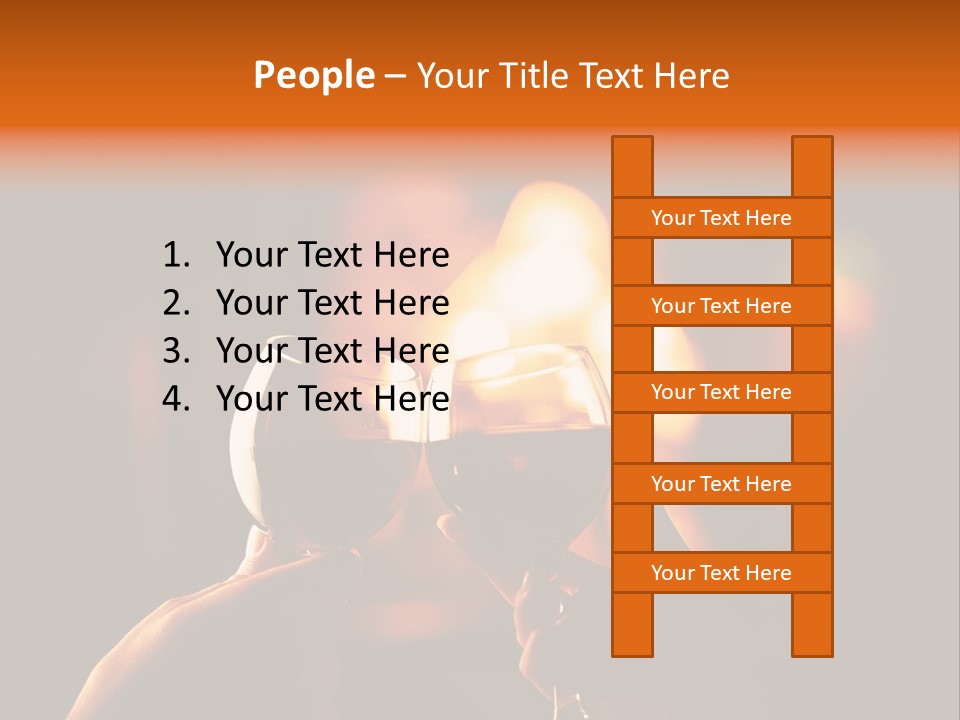 Two Glasses Of Wine Being Toasted By A Person PowerPoint Template