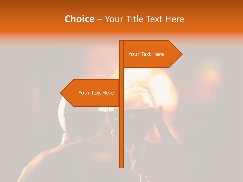 Two Glasses Of Wine Being Toasted By A Person PowerPoint Template