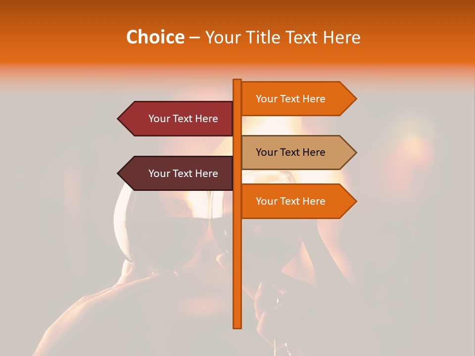Two Glasses Of Wine Being Toasted By A Person PowerPoint Template