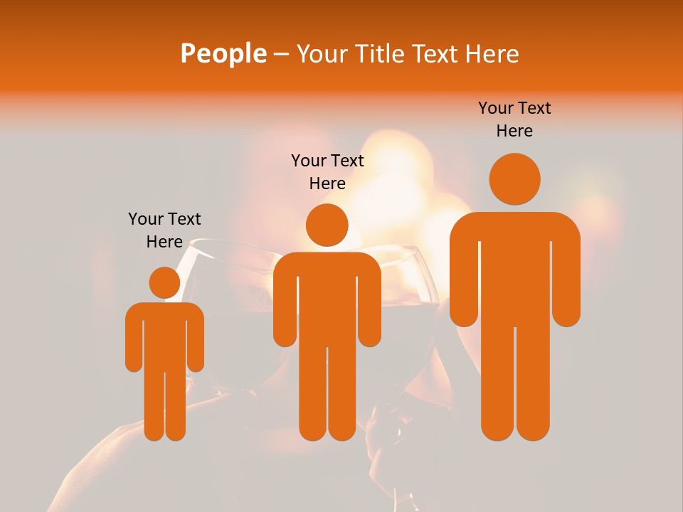 Two Glasses Of Wine Being Toasted By A Person PowerPoint Template