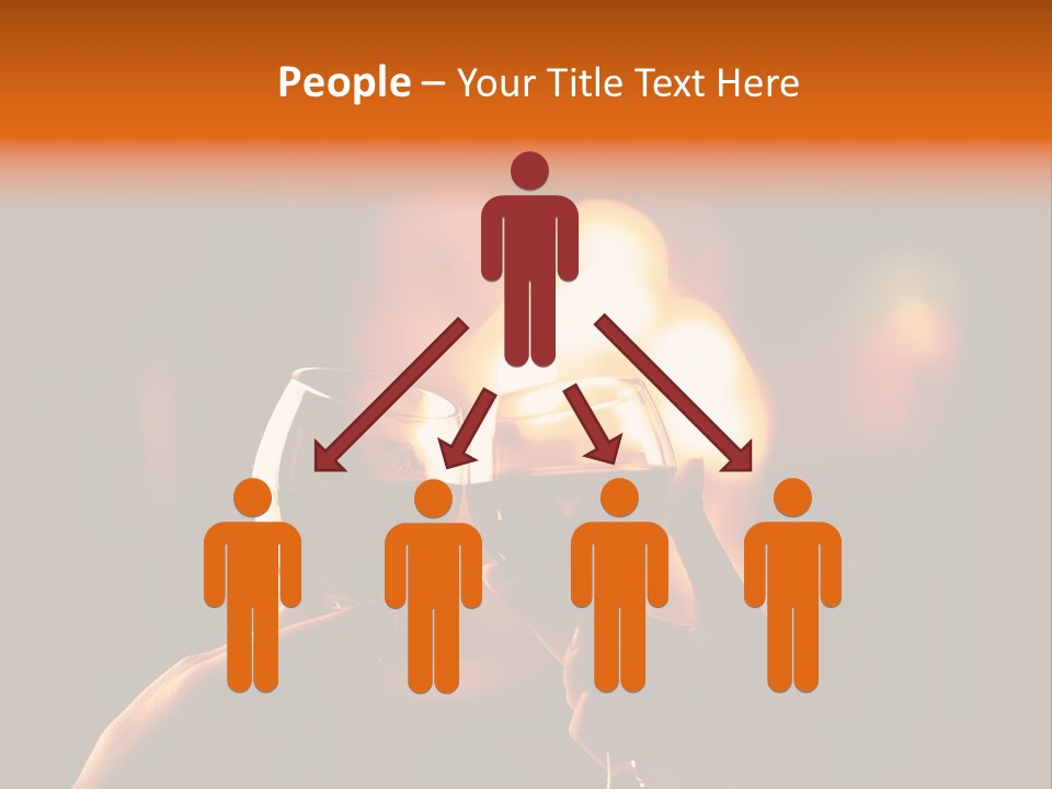 Two Glasses Of Wine Being Toasted By A Person PowerPoint Template