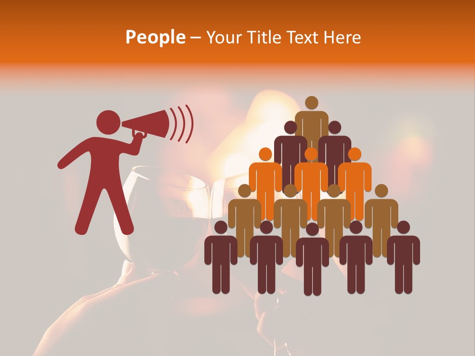 Two Glasses Of Wine Being Toasted By A Person PowerPoint Template