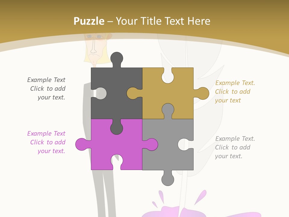 A Man In A Suit Holding A Feather Powerpoint Presentation PowerPoint Template