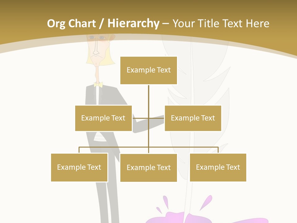 A Man In A Suit Holding A Feather Powerpoint Presentation PowerPoint Template