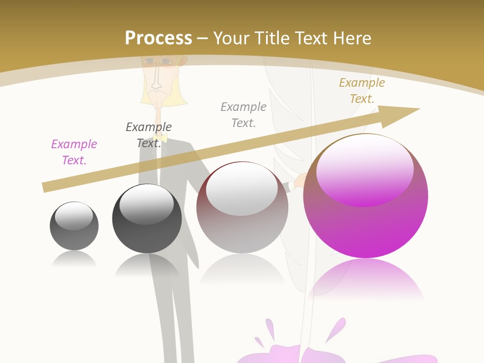 A Man In A Suit Holding A Feather Powerpoint Presentation PowerPoint Template